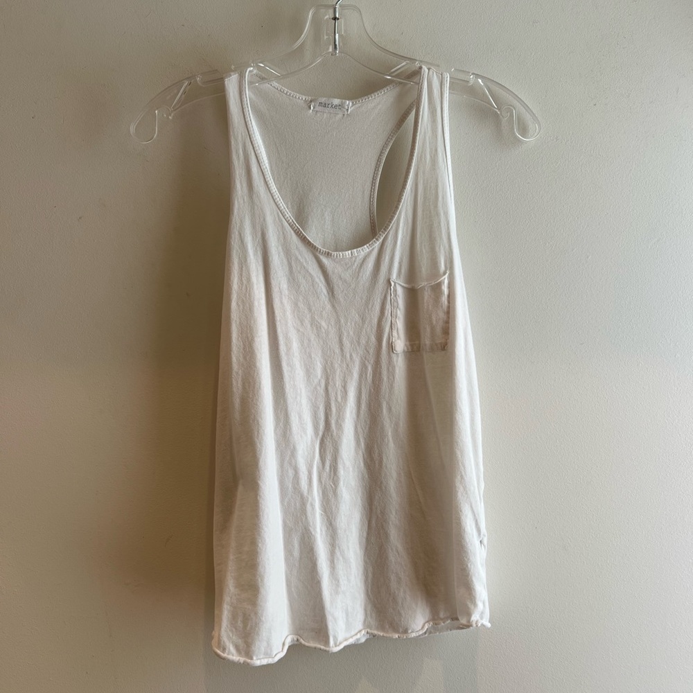 White Racerback Tank